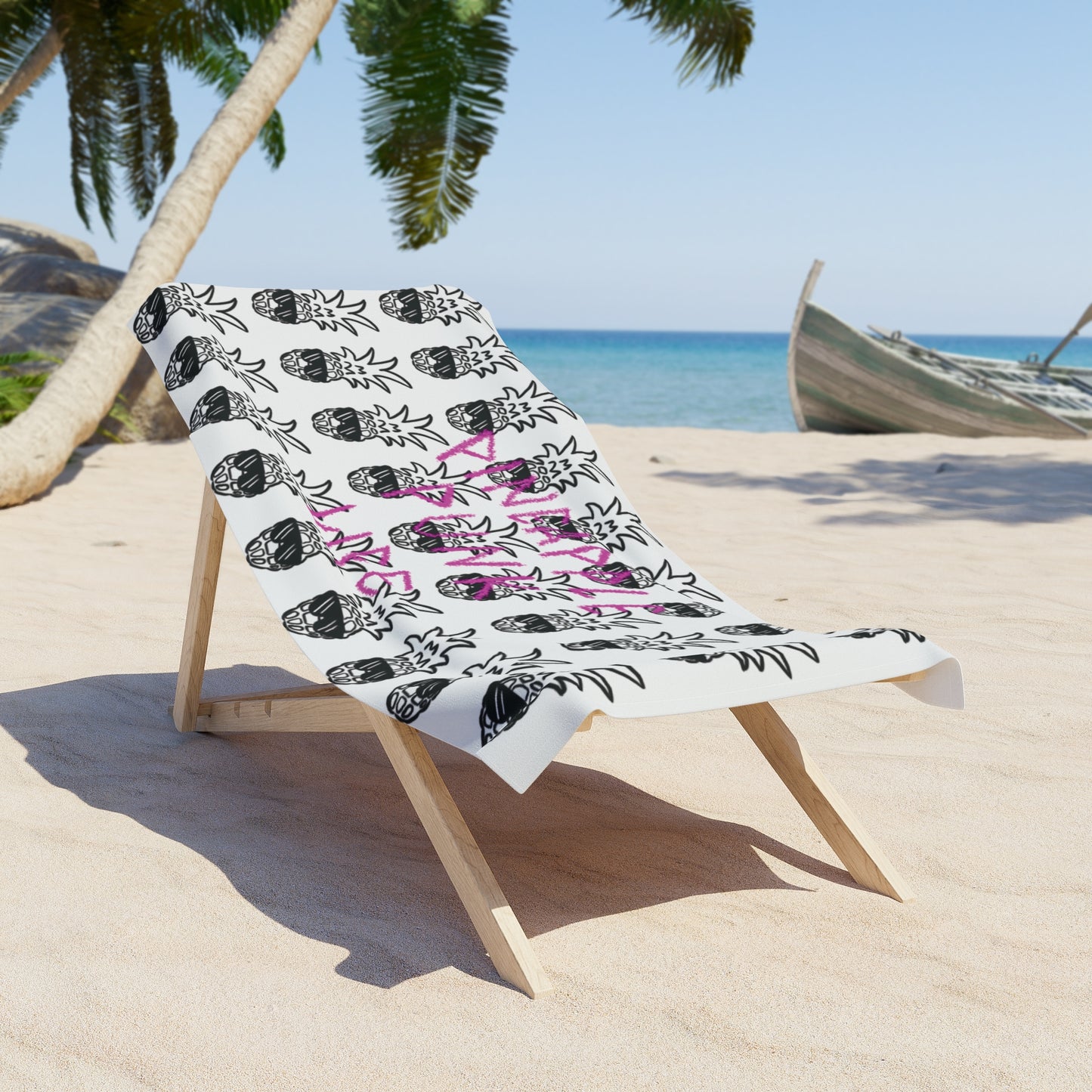 White Beach Towel