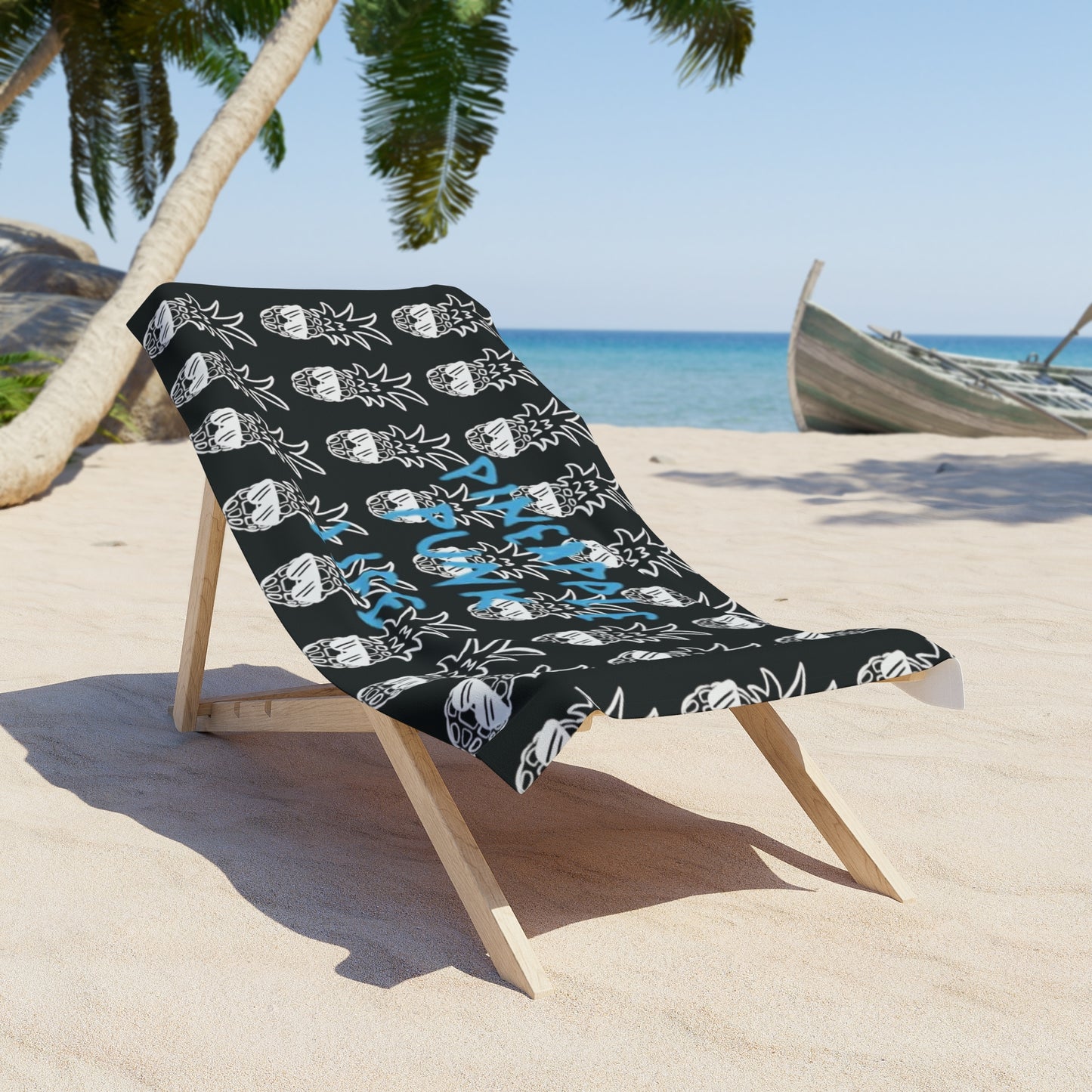 Black Beach Towel