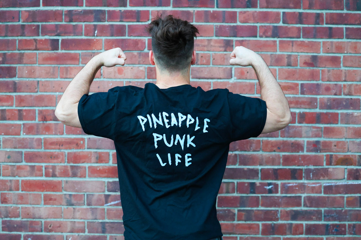 Blue Lettering Pineapple Shirt